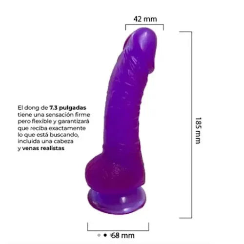 Růžové dildo s přísavkou (18.5cm)