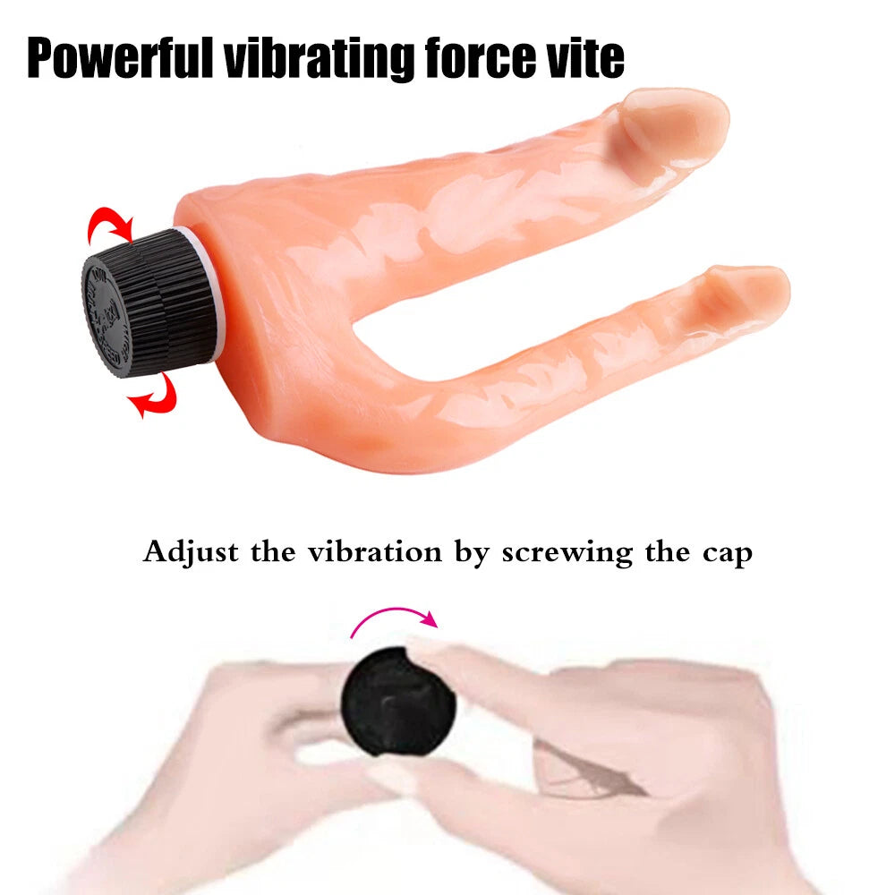 Double dildo vibrator